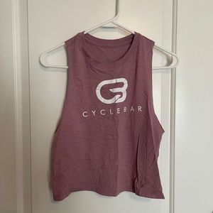Cyclebar Mauve Pink Cropped Workout Tank